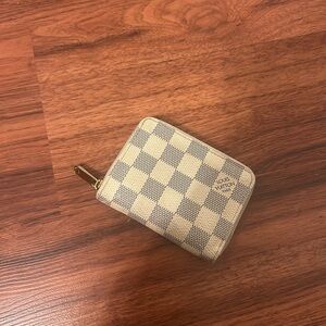 Louis Vuitton Damier Azur zip around wallet